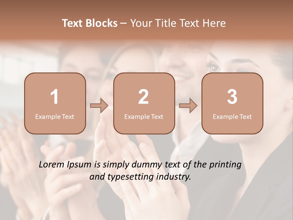 A Group Of Business People Applauding For A Presentation PowerPoint Template