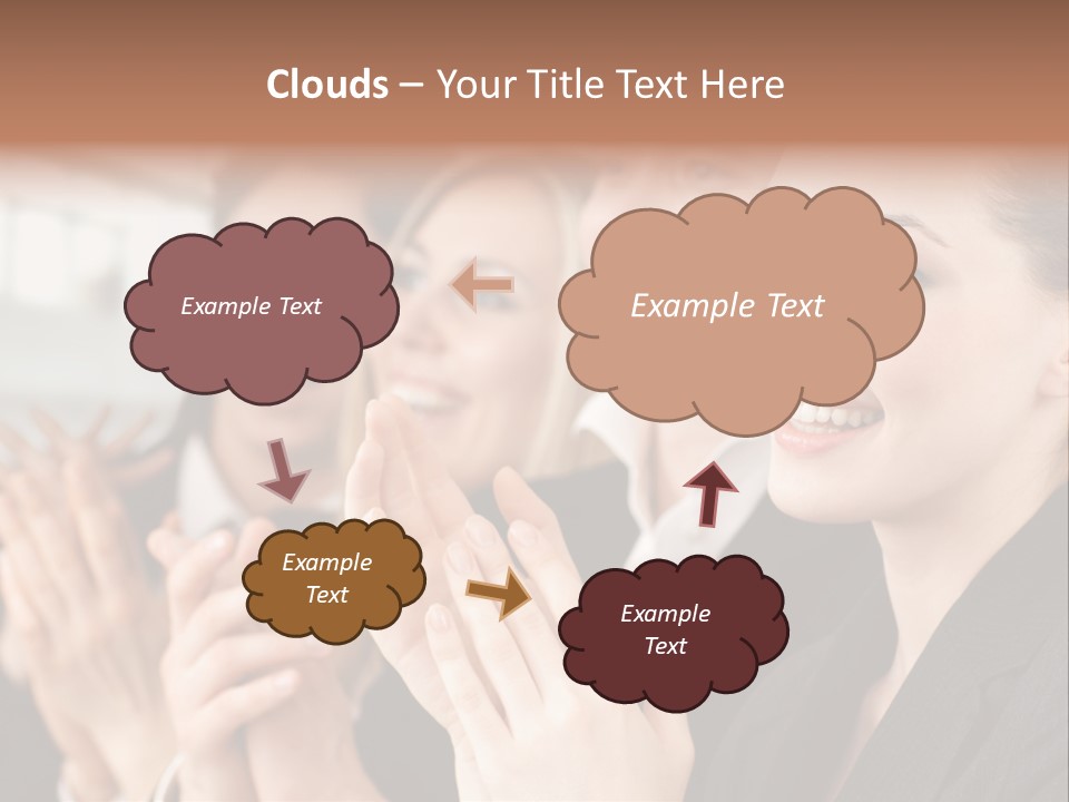 A Group Of Business People Applauding For A Presentation PowerPoint Template