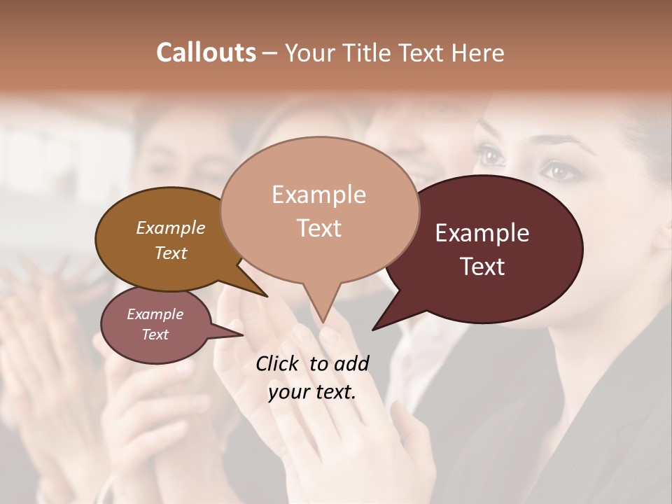 A Group Of Business People Applauding For A Presentation PowerPoint Template