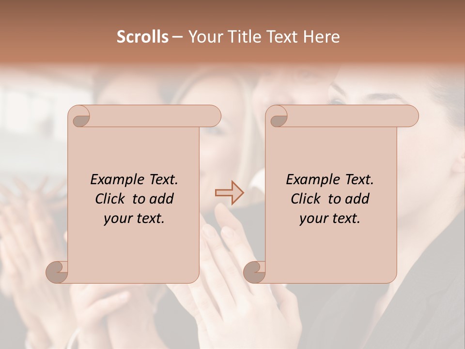 A Group Of Business People Applauding For A Presentation PowerPoint Template