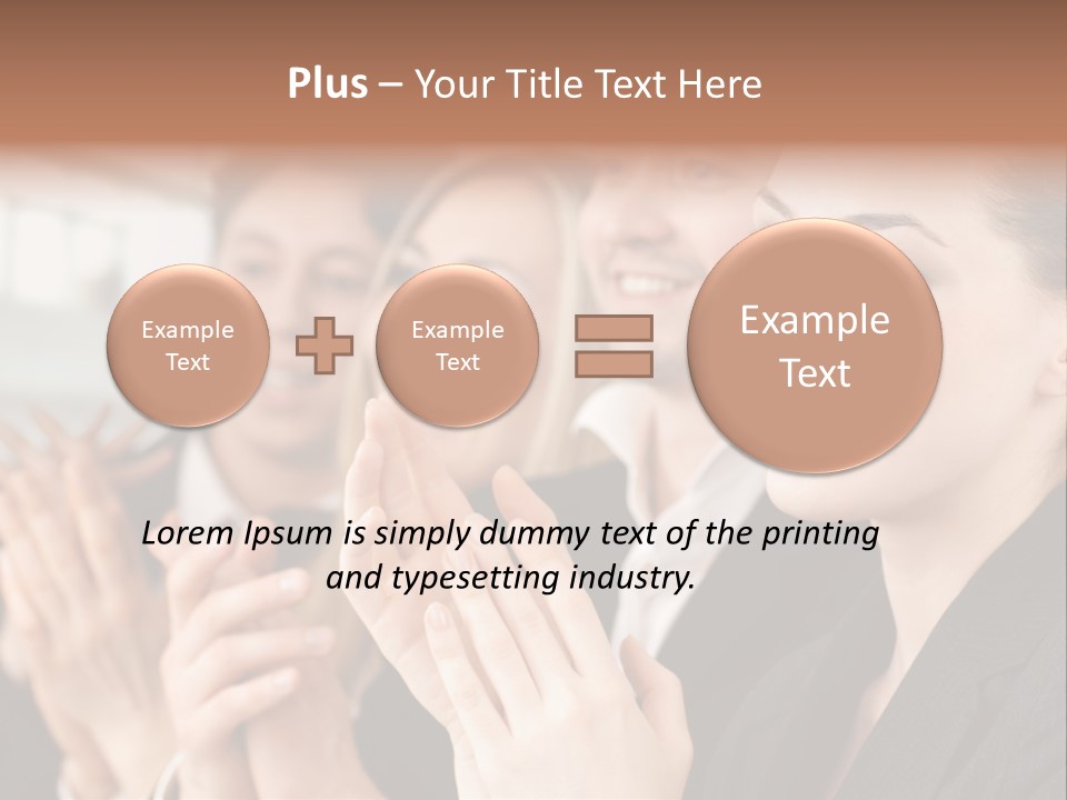 A Group Of Business People Applauding For A Presentation PowerPoint Template