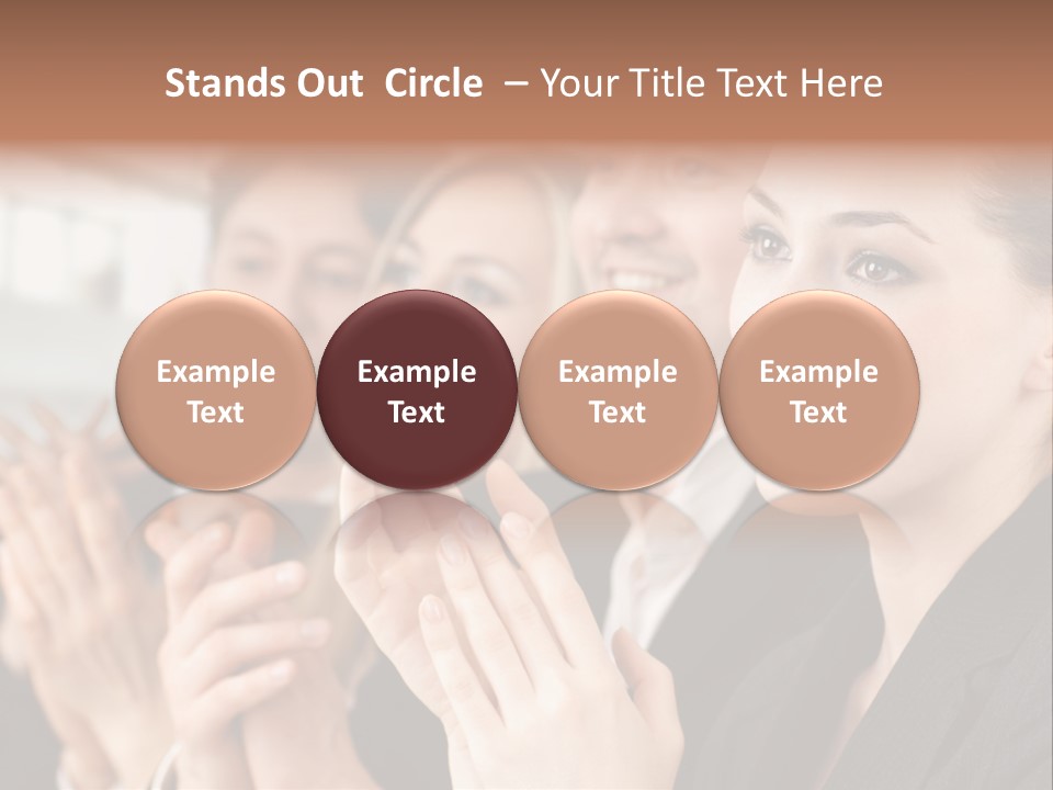A Group Of Business People Applauding For A Presentation PowerPoint Template