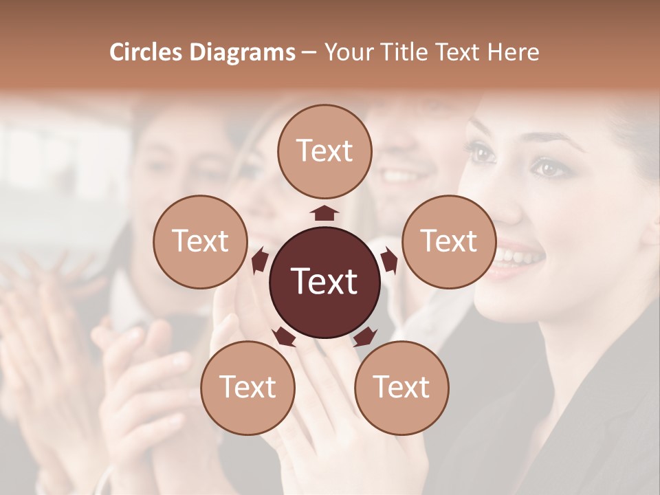 A Group Of Business People Applauding For A Presentation PowerPoint Template