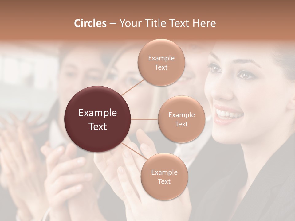 A Group Of Business People Applauding For A Presentation PowerPoint Template