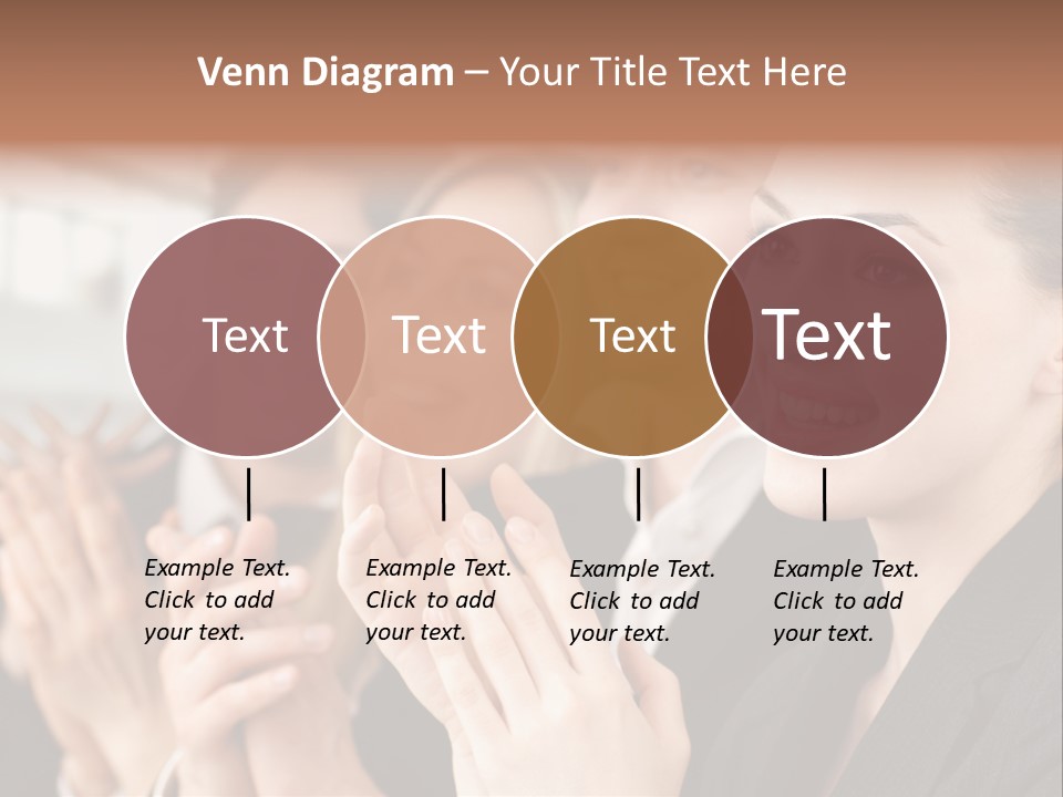 A Group Of Business People Applauding For A Presentation PowerPoint Template