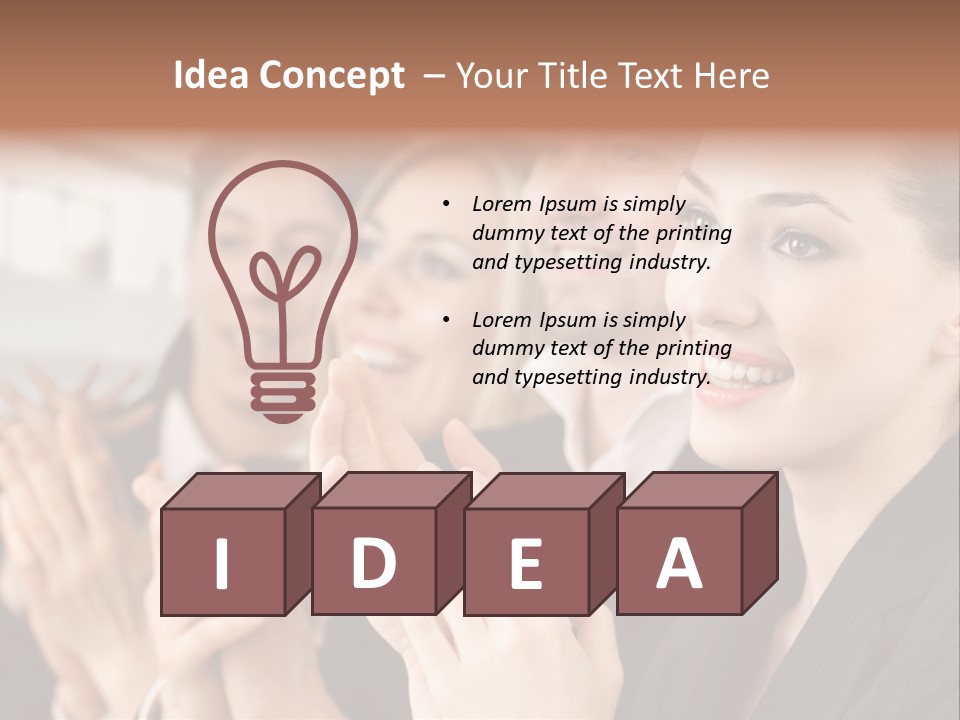 A Group Of Business People Applauding For A Presentation PowerPoint Template