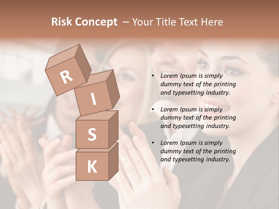 A Group Of Business People Applauding For A Presentation PowerPoint Template