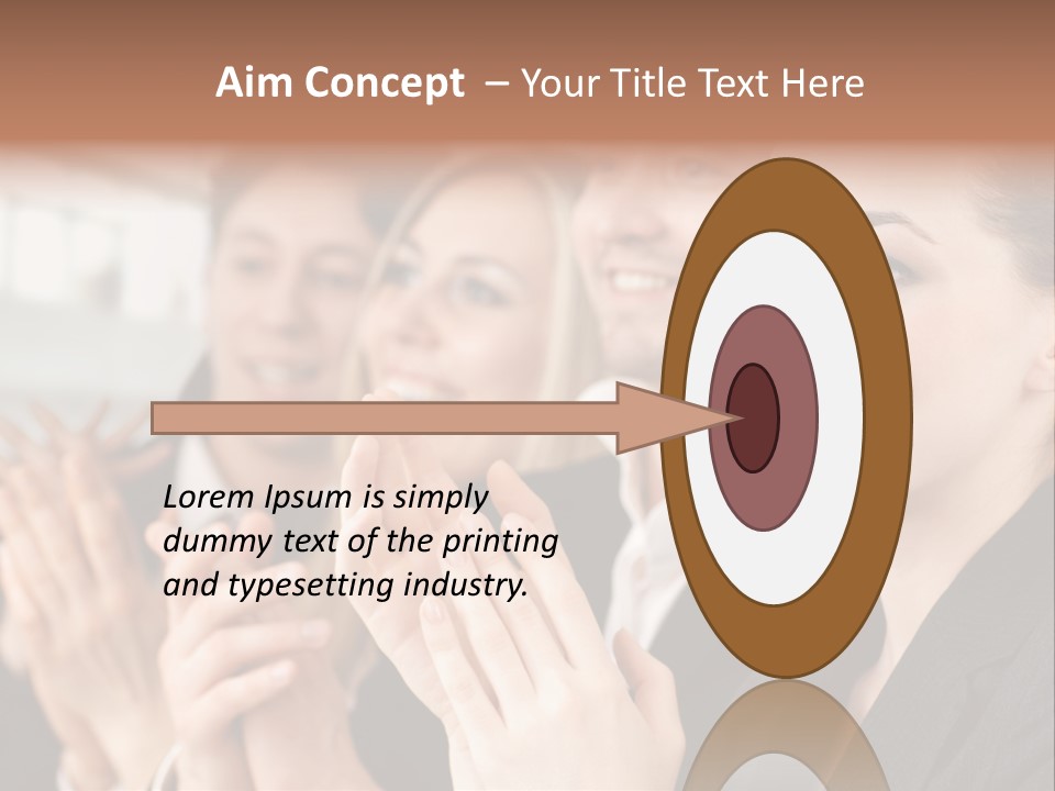 A Group Of Business People Applauding For A Presentation PowerPoint Template