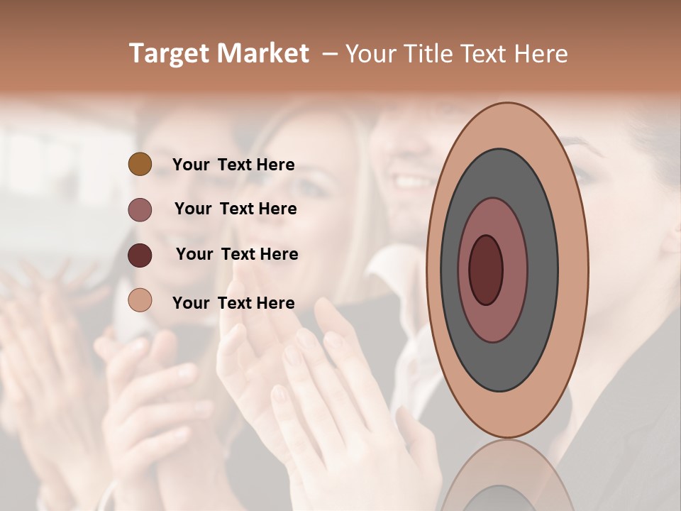 A Group Of Business People Applauding For A Presentation PowerPoint Template