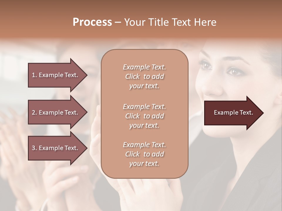 A Group Of Business People Applauding For A Presentation PowerPoint Template
