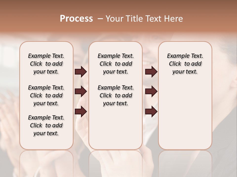A Group Of Business People Applauding For A Presentation PowerPoint Template
