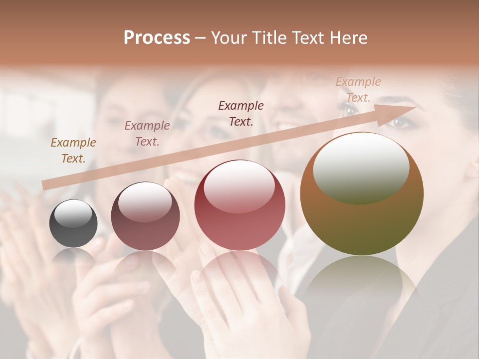 A Group Of Business People Applauding For A Presentation PowerPoint Template