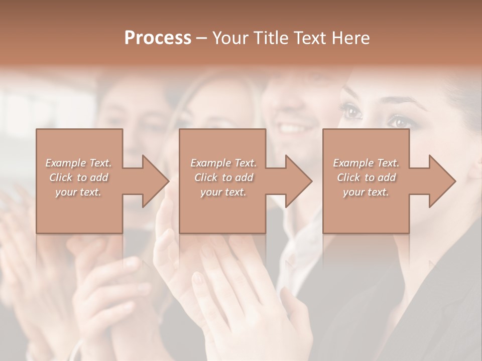 A Group Of Business People Applauding For A Presentation PowerPoint Template