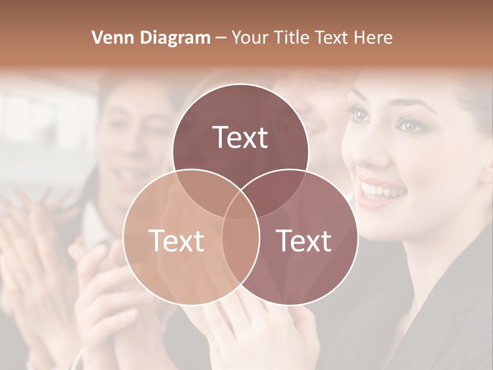 A Group Of Business People Applauding For A Presentation PowerPoint Template