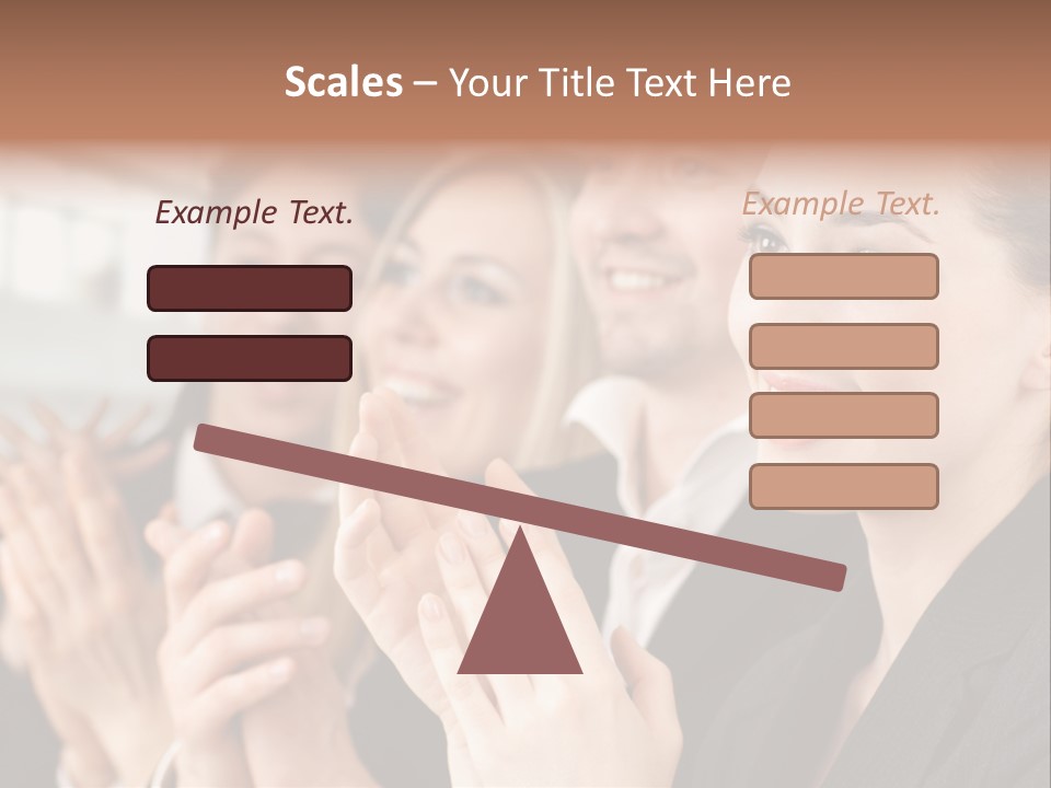 A Group Of Business People Applauding For A Presentation PowerPoint Template