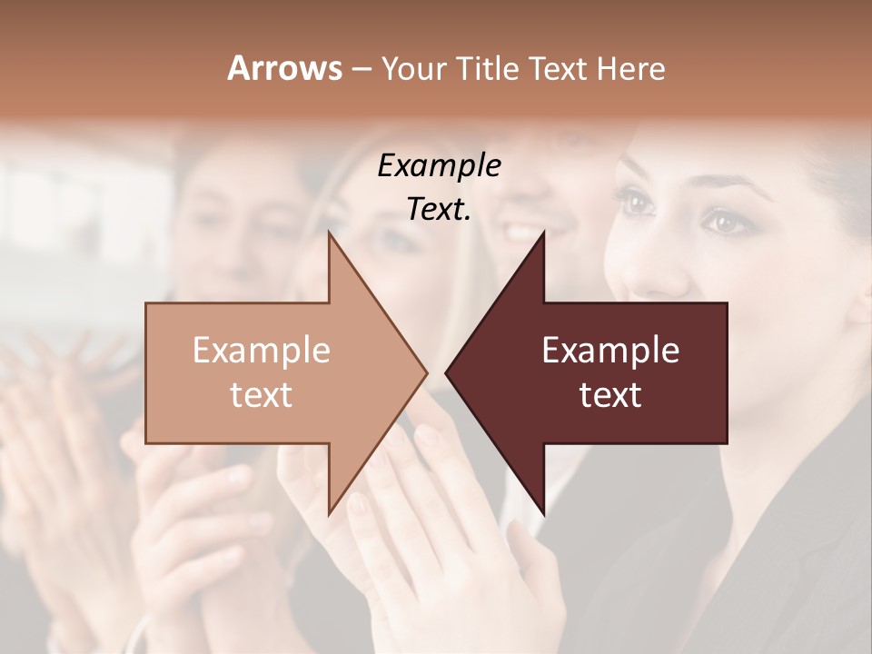 A Group Of Business People Applauding For A Presentation PowerPoint Template