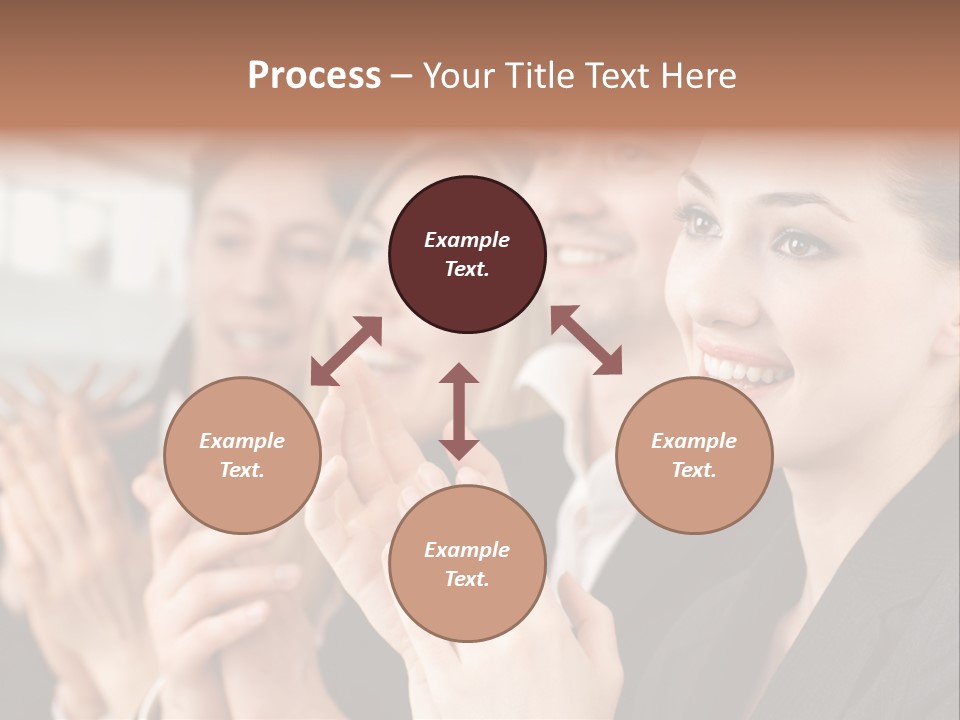 A Group Of Business People Applauding For A Presentation PowerPoint Template
