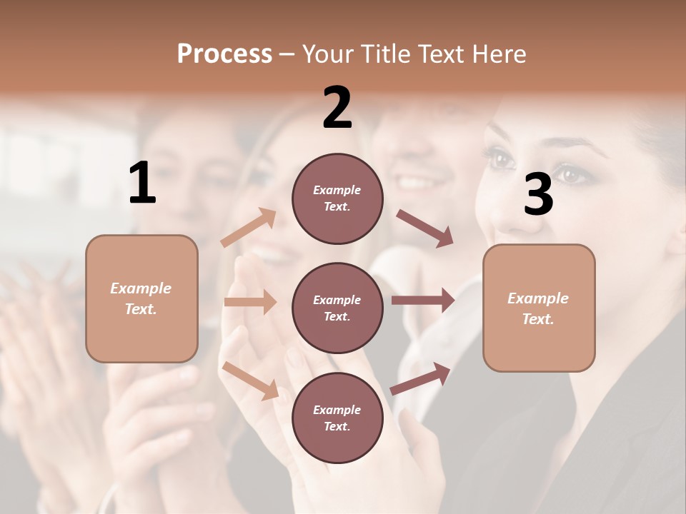 A Group Of Business People Applauding For A Presentation PowerPoint Template