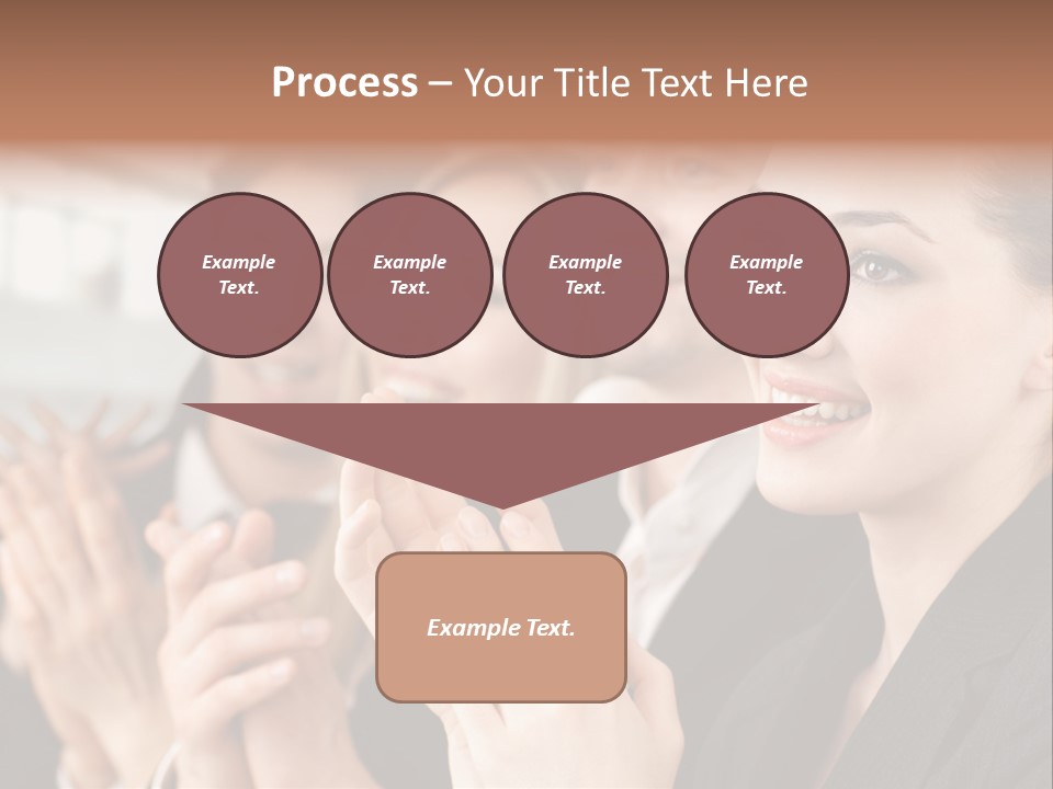A Group Of Business People Applauding For A Presentation PowerPoint Template