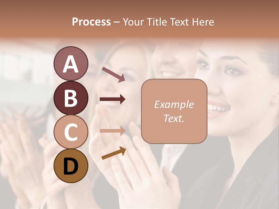 A Group Of Business People Applauding For A Presentation PowerPoint Template
