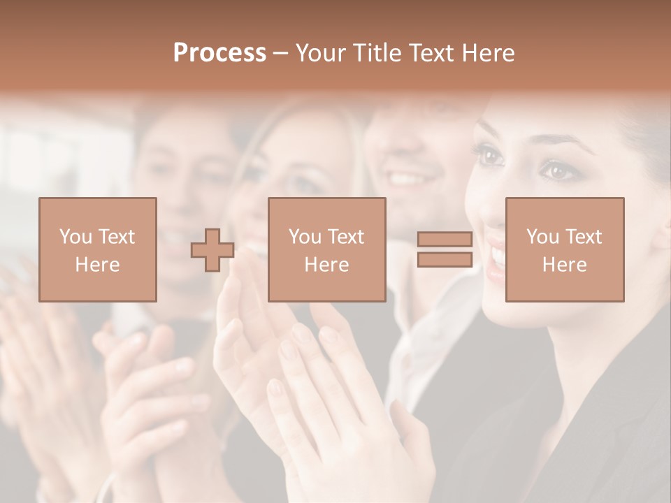 A Group Of Business People Applauding For A Presentation PowerPoint Template