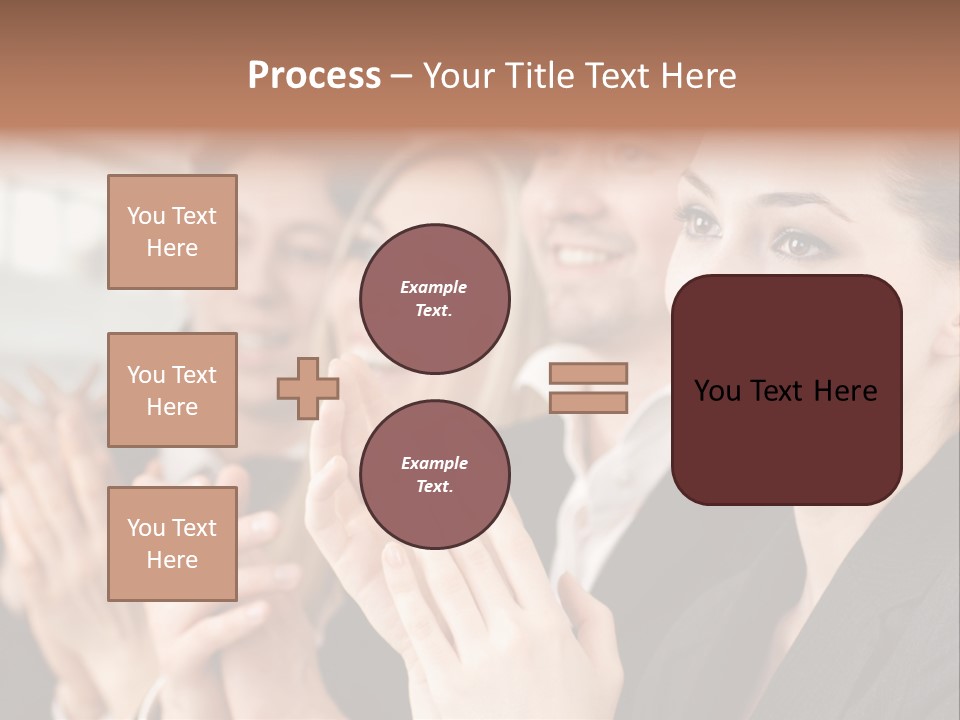 A Group Of Business People Applauding For A Presentation PowerPoint Template