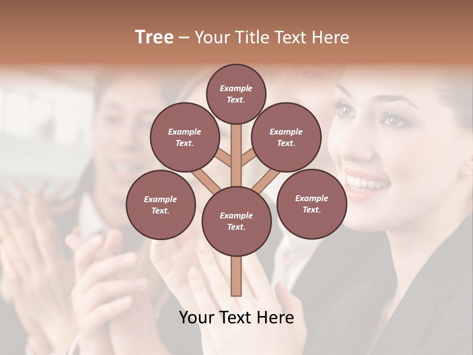 A Group Of Business People Applauding For A Presentation PowerPoint Template