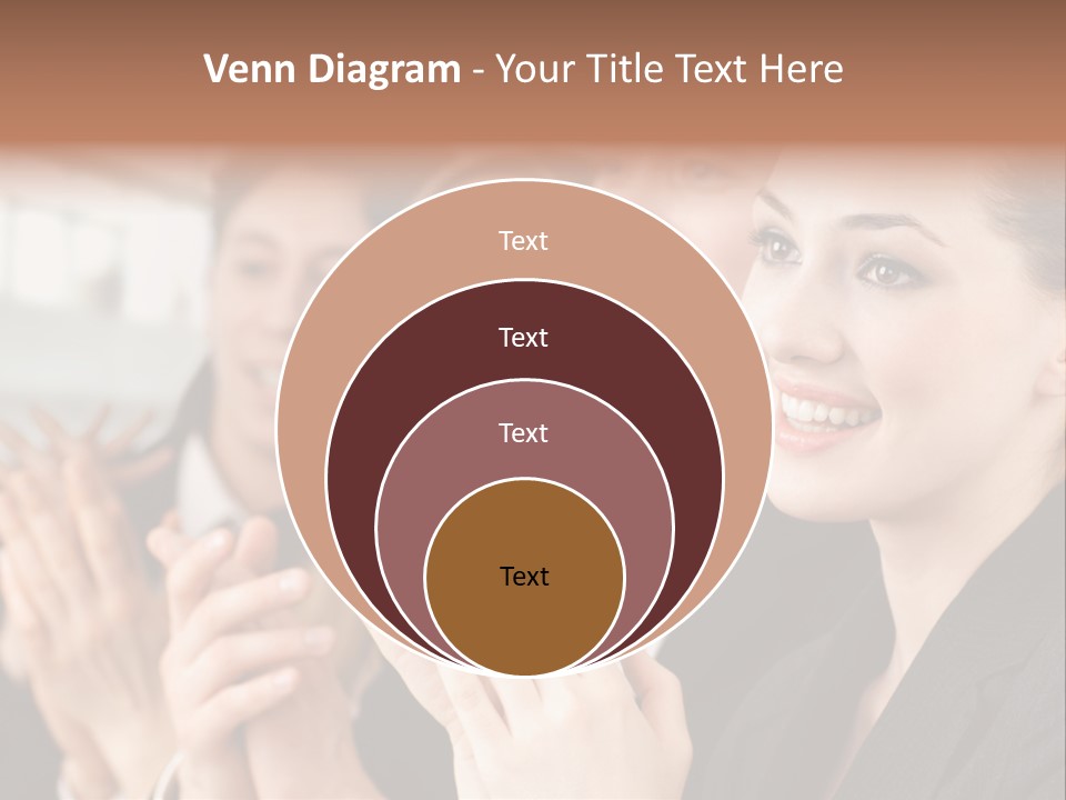 A Group Of Business People Applauding For A Presentation PowerPoint Template