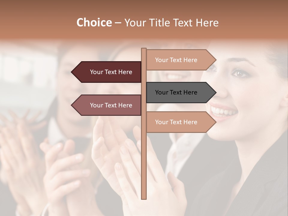 A Group Of Business People Applauding For A Presentation PowerPoint Template