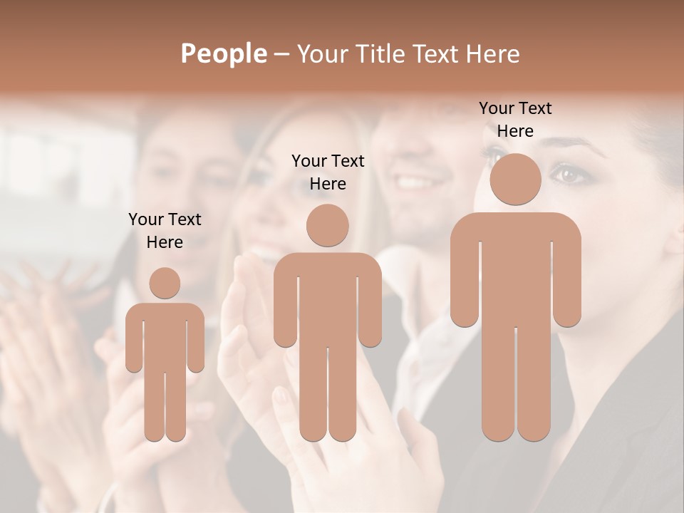 A Group Of Business People Applauding For A Presentation PowerPoint Template