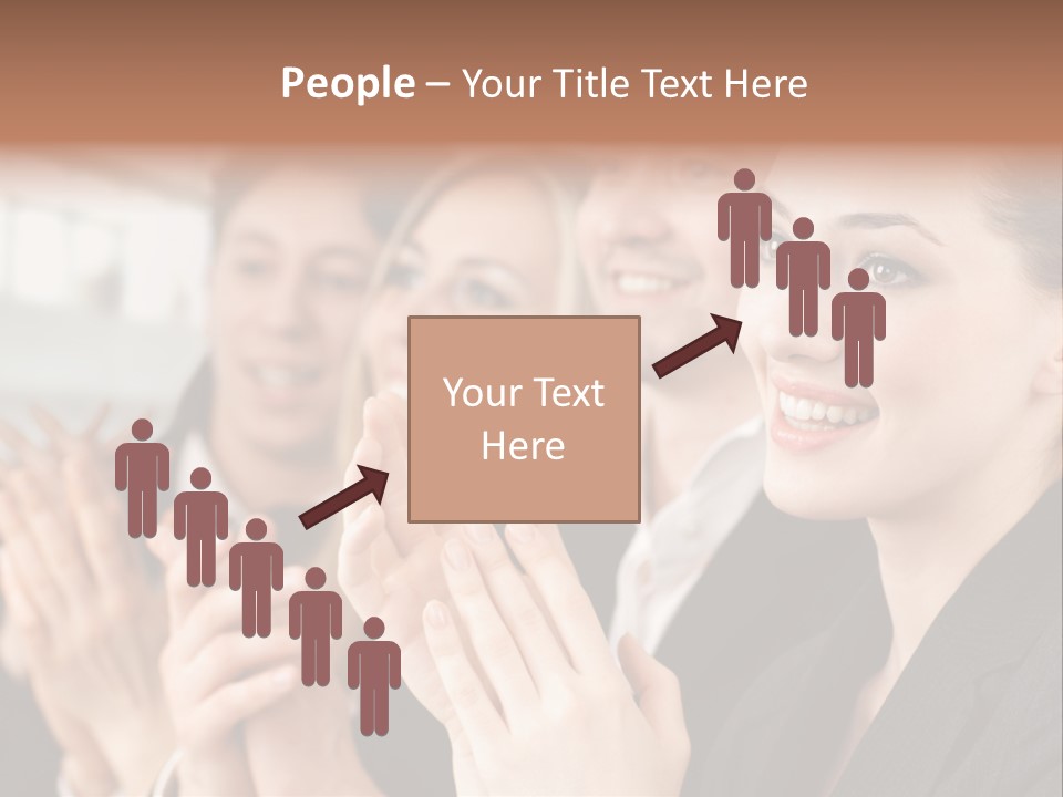 A Group Of Business People Applauding For A Presentation PowerPoint Template