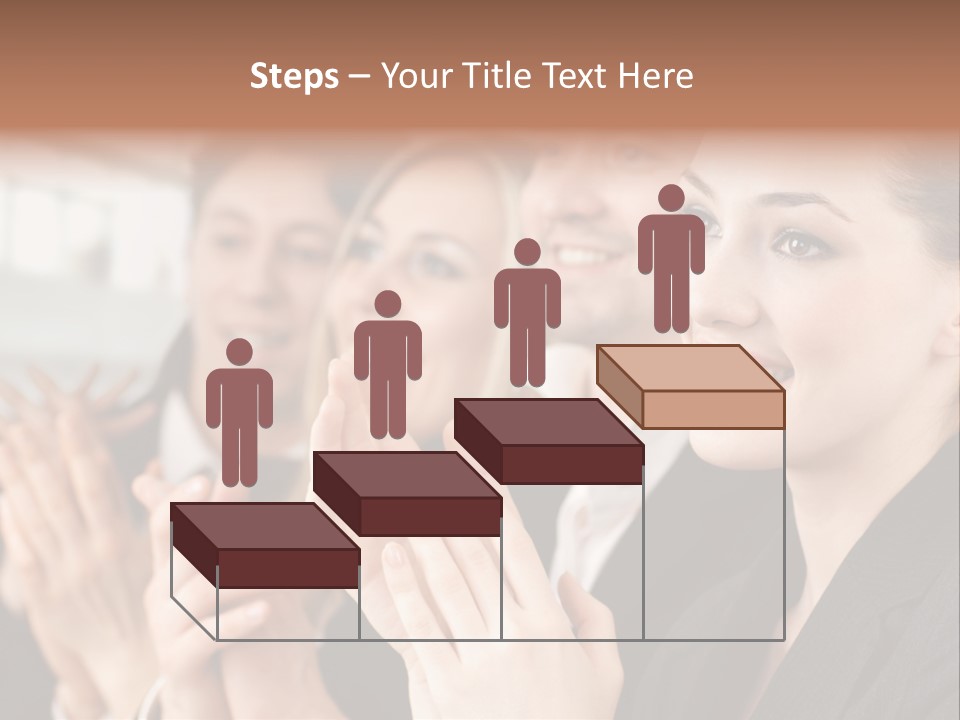 A Group Of Business People Applauding For A Presentation PowerPoint Template