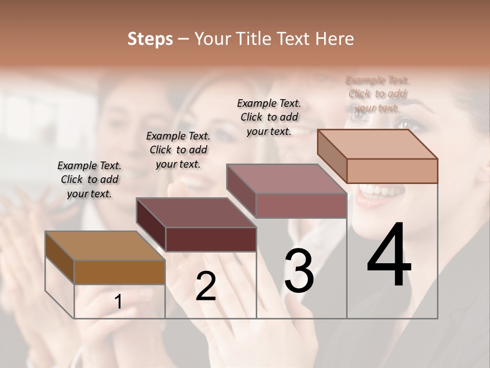 A Group Of Business People Applauding For A Presentation PowerPoint Template