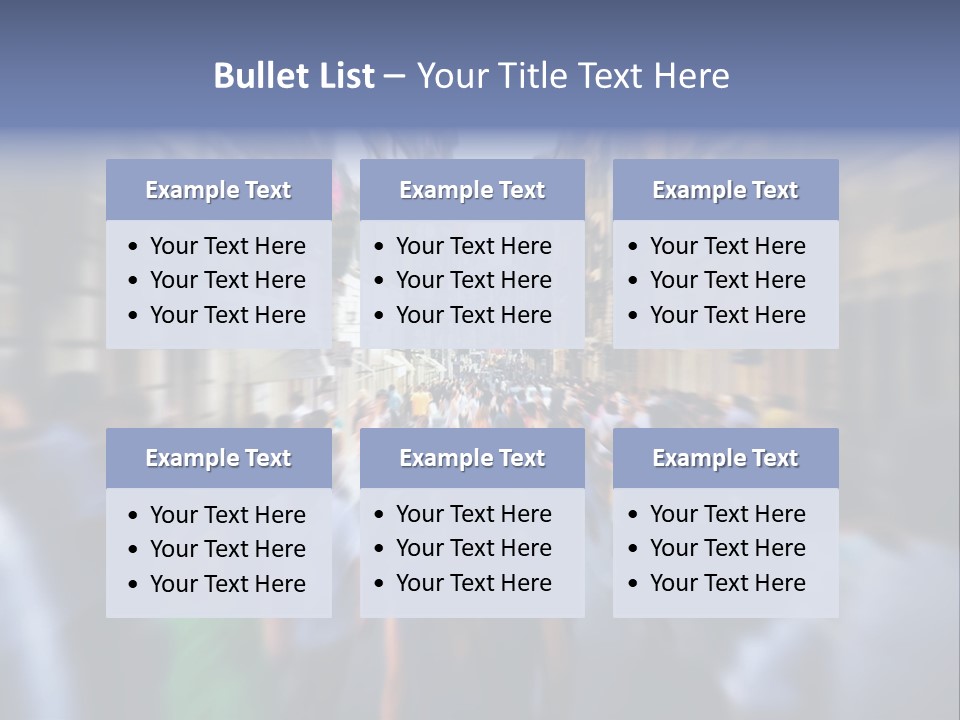 A Large Group Of People Walking Down A Street PowerPoint Template