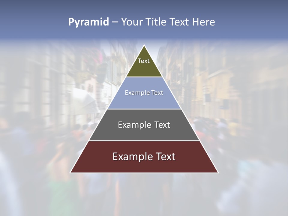 A Large Group Of People Walking Down A Street PowerPoint Template