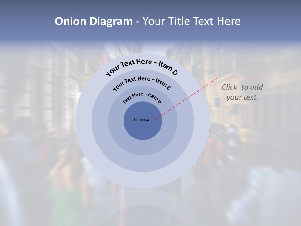 A Large Group Of People Walking Down A Street PowerPoint Template