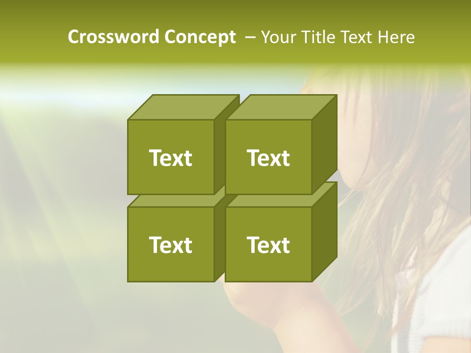 A Little Girl Blowing A Dandelion On A Sunny Day PowerPoint Template