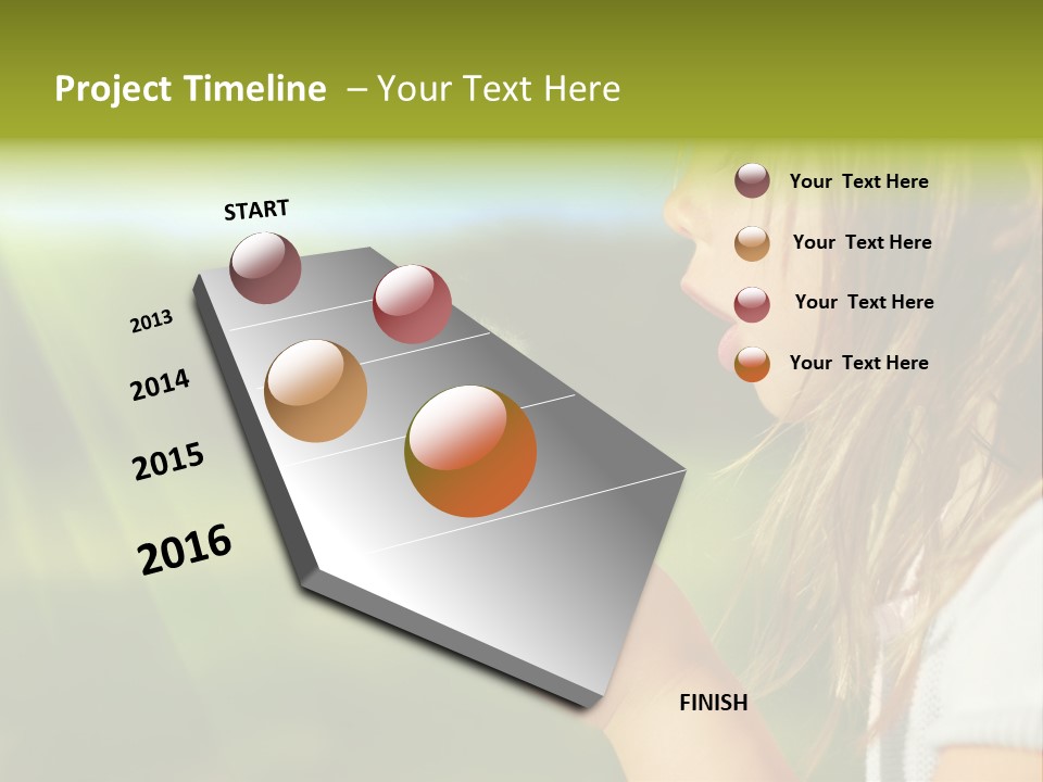 A Little Girl Blowing A Dandelion On A Sunny Day PowerPoint Template