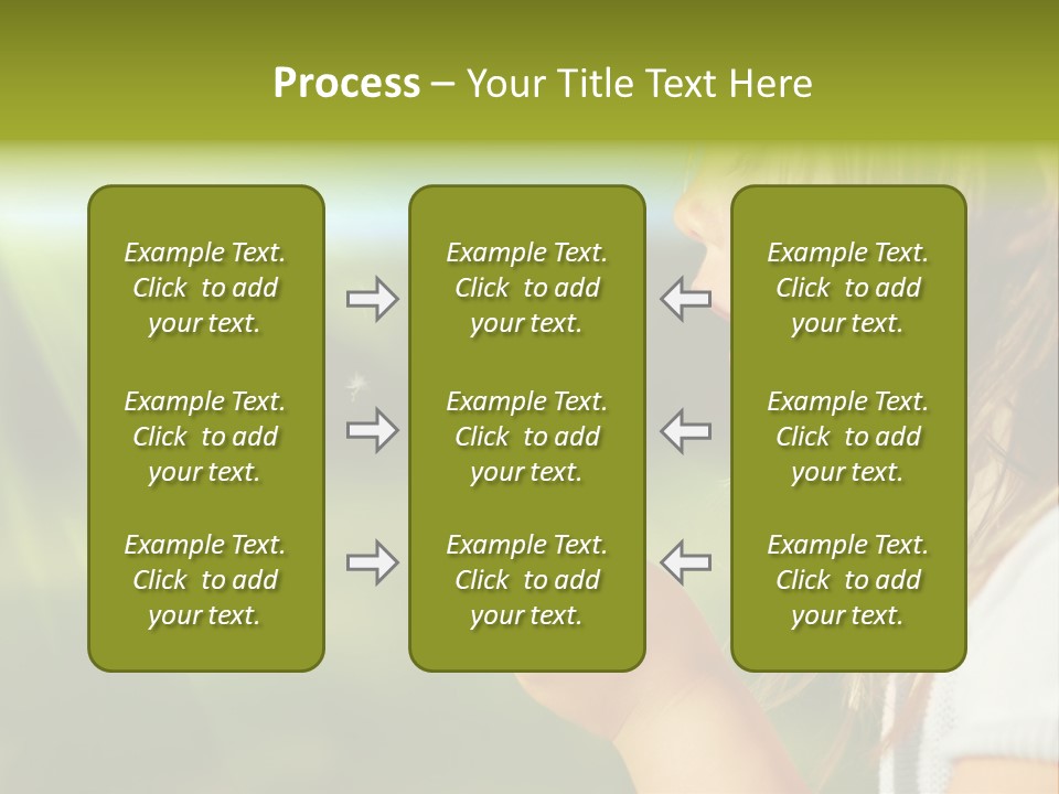 A Little Girl Blowing A Dandelion On A Sunny Day PowerPoint Template