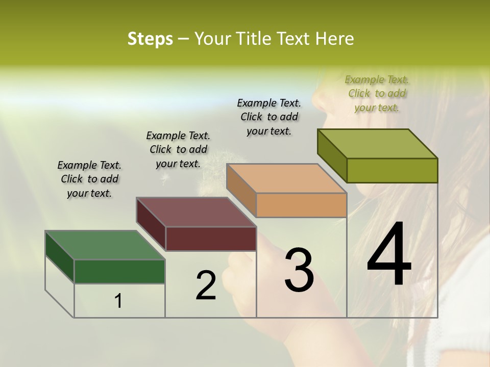 A Little Girl Blowing A Dandelion On A Sunny Day PowerPoint Template