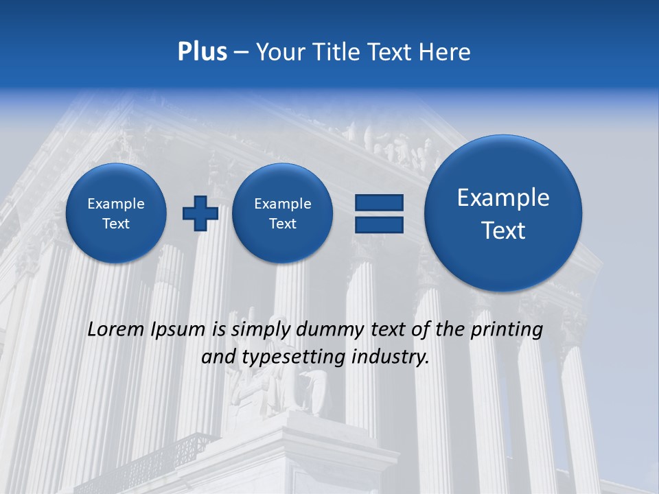 A Large Building With Columns And Statues On It PowerPoint Template