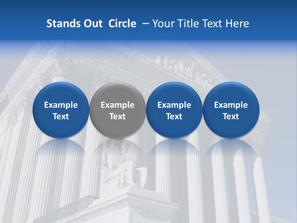 A Large Building With Columns And Statues On It PowerPoint Template