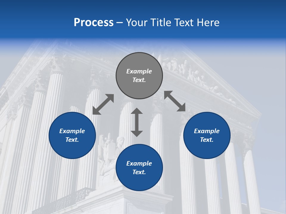 A Large Building With Columns And Statues On It PowerPoint Template