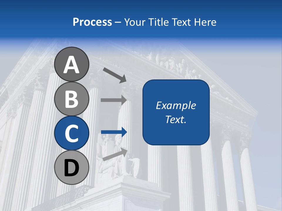 A Large Building With Columns And Statues On It PowerPoint Template