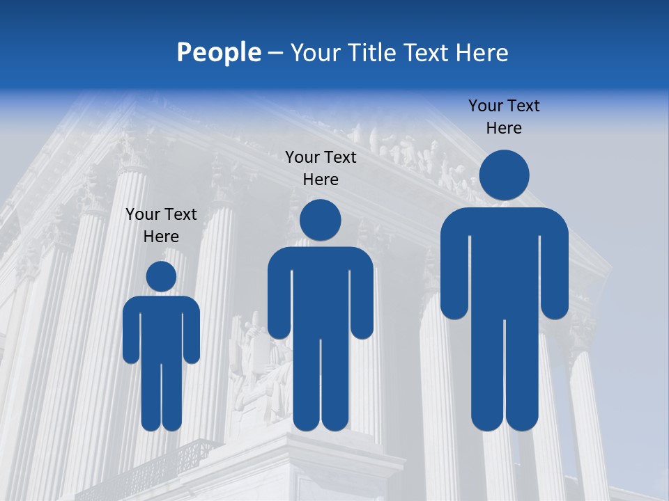 A Large Building With Columns And Statues On It PowerPoint Template