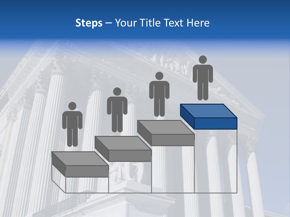 A Large Building With Columns And Statues On It PowerPoint Template