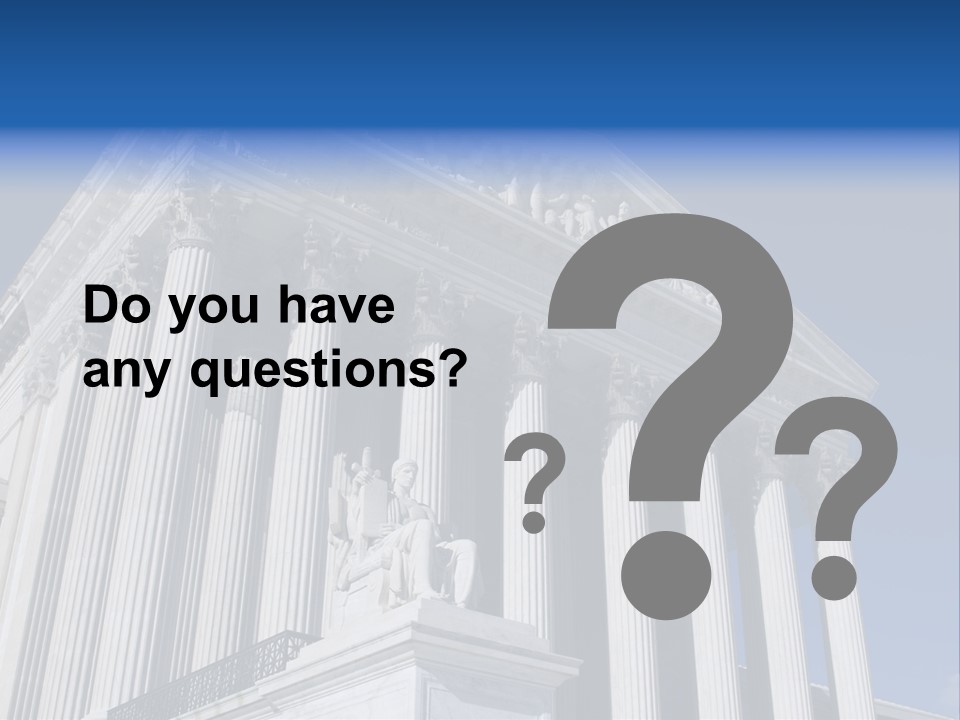 A Large Building With Columns And Statues On It PowerPoint Template