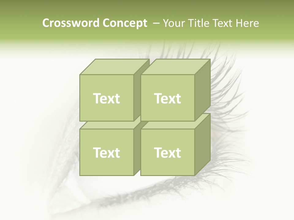 A Close Up Of A Person's Eye With A Rainbow Colored Iris PowerPoint Template