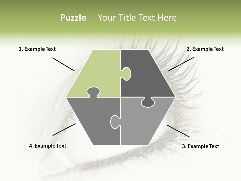 A Close Up Of A Person's Eye With A Rainbow Colored Iris PowerPoint Template