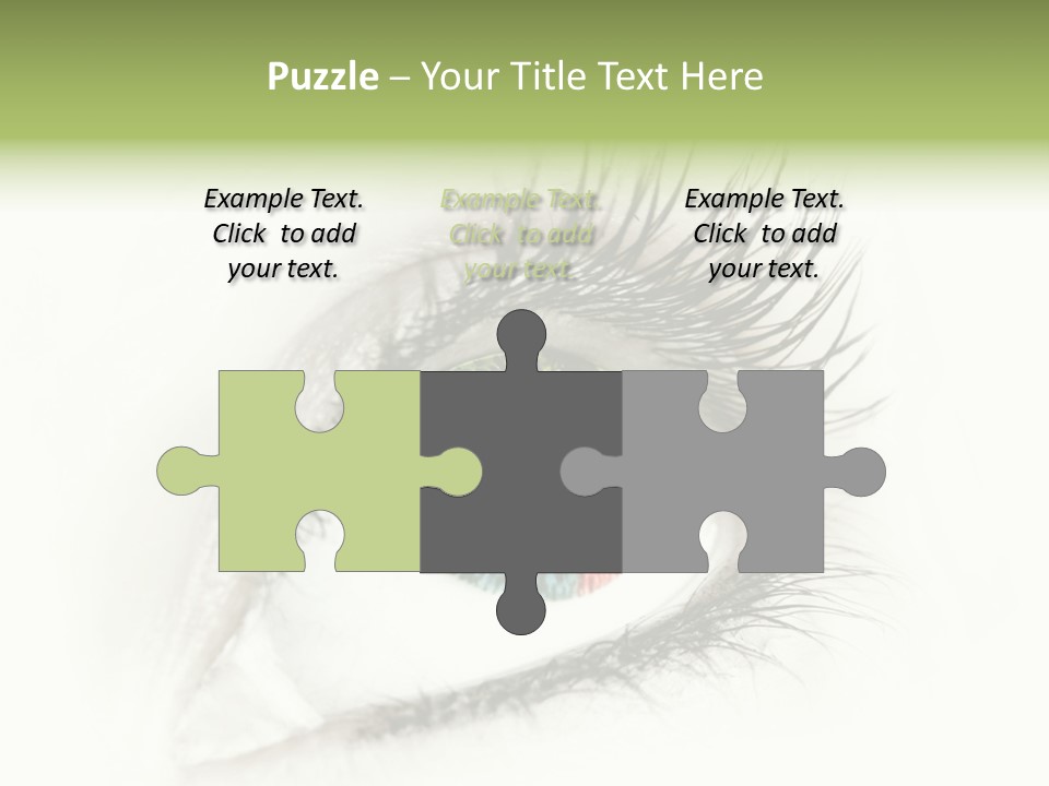 A Close Up Of A Person's Eye With A Rainbow Colored Iris PowerPoint Template